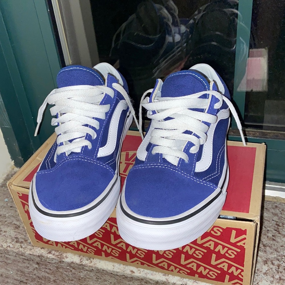 Blue Low Top Vans Size 6.5